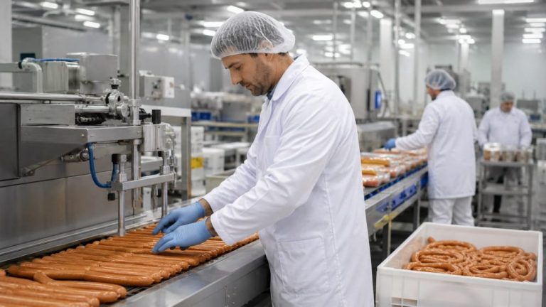 Produktionshelfer in der Wurstfabrik – Chemnitz